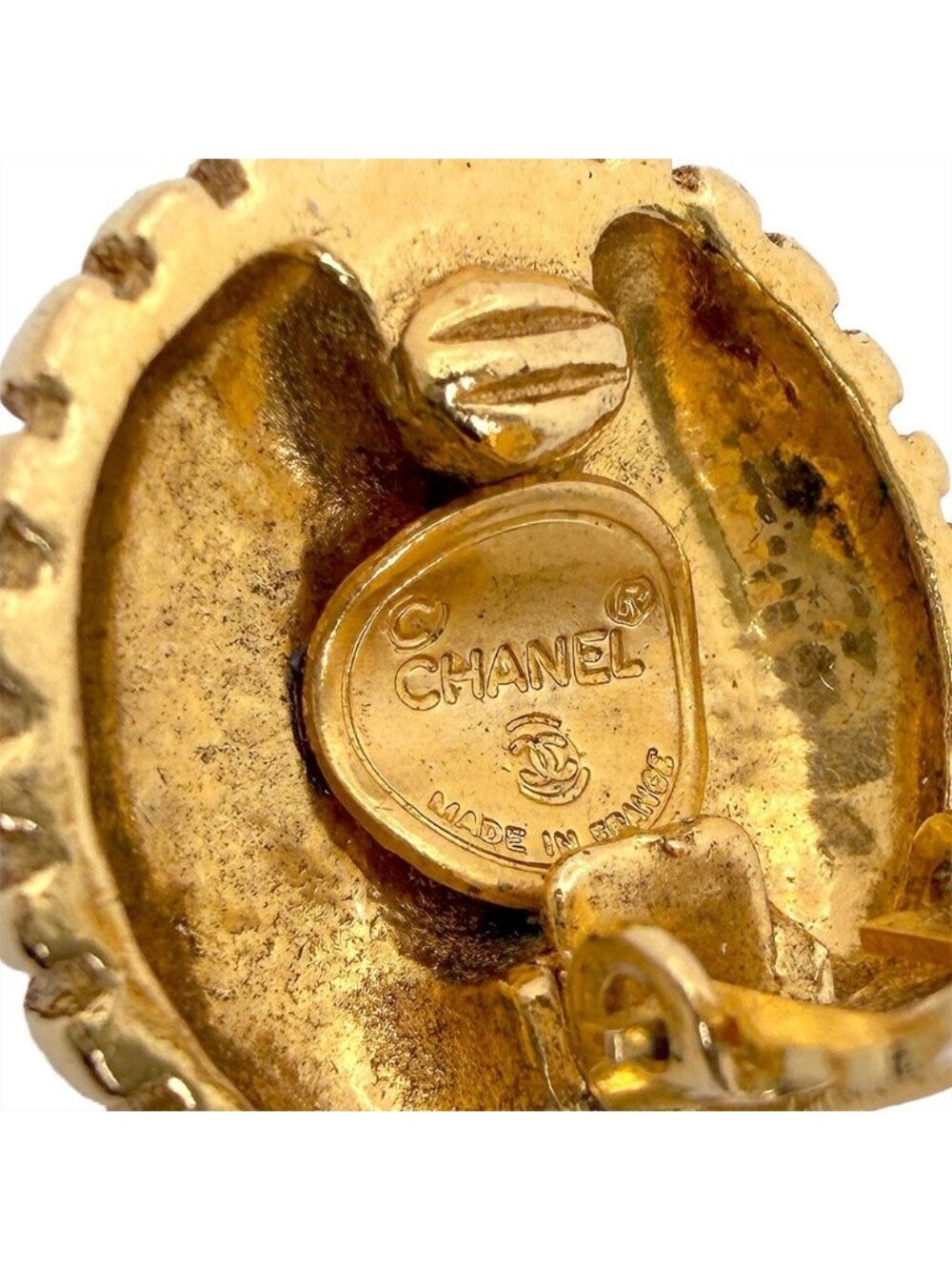 Chanel Rhinestone Earrings Gold - Picture 3 of 4